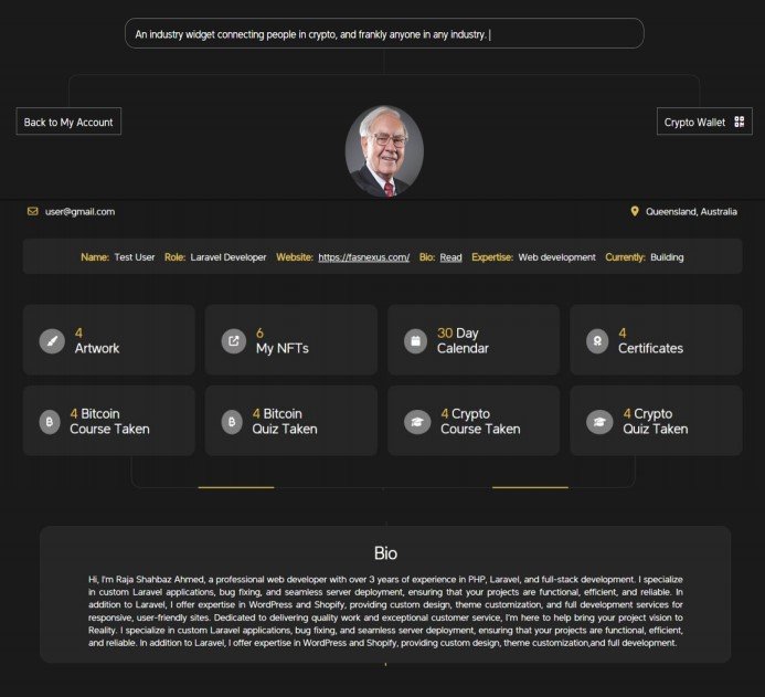 Widget interface