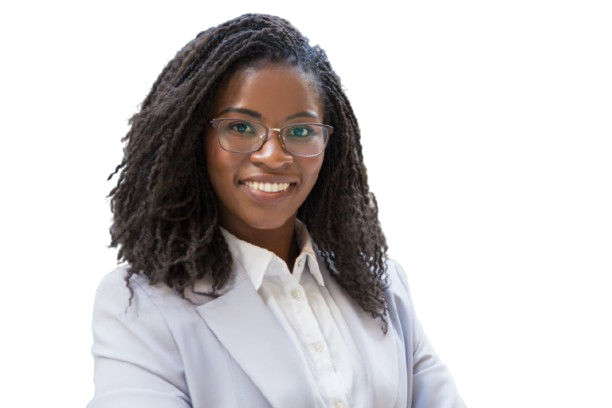 Professional woman smiling in office